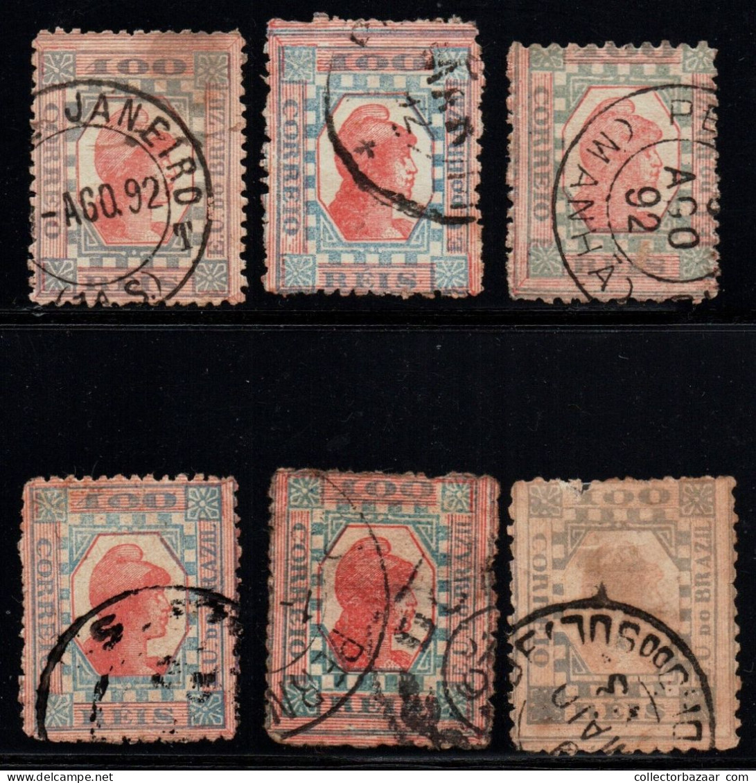 Brazil Old Stamp Specialized Lot Used Stamps Varieties Postmarks Etc - Verzamelingen & Reeksen