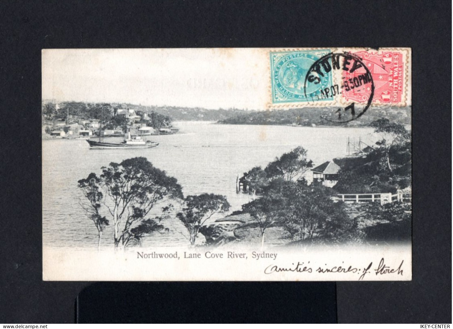 15411-AUSTRALIA-NEW SOUTH WALES.OLD POSTCARD SYDNEY To MARSEILLE (france).1907.Carte Postale AUSTRALIE - Covers & Documents