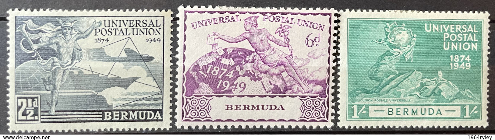 BERMUDA - MH* - 1949- # 125/128   3 VALUES - Bermuda