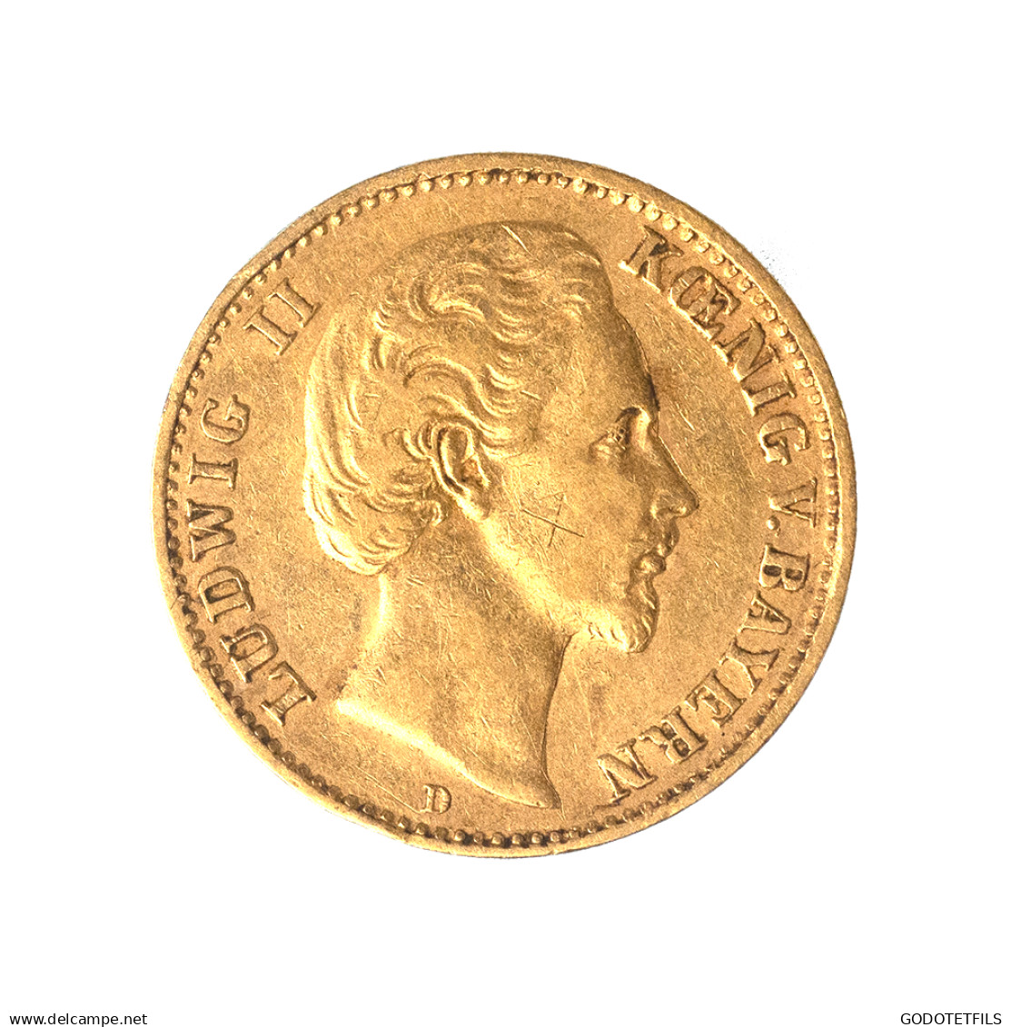 Allemagne-Royaume De Bavière Ludwig II-10 Mark 1875 Munich - 5, 10 & 20 Mark Oro