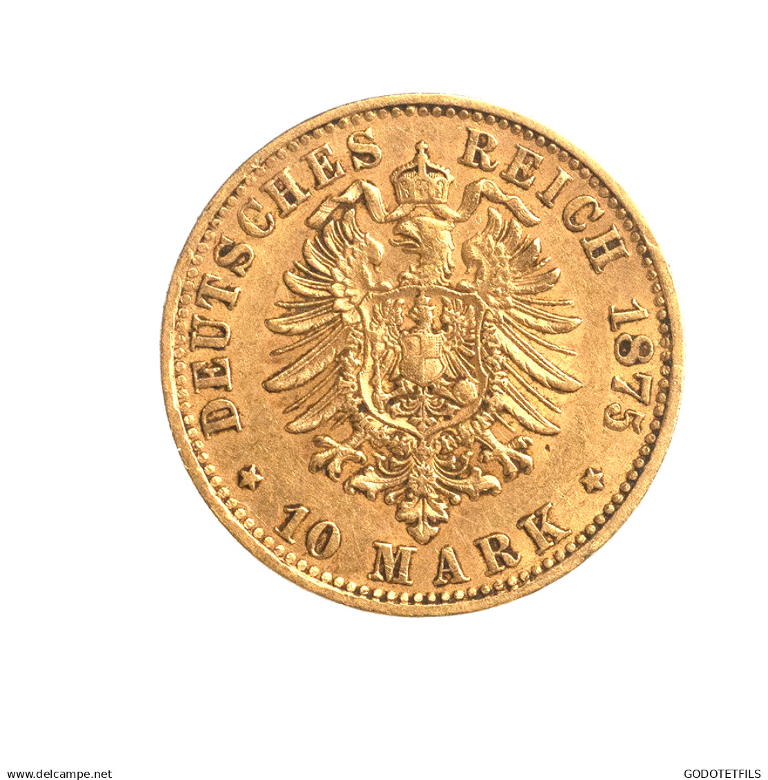 Allemagne-Royaume De Bavière Ludwig II-10 Mark 1875 Munich - 5, 10 & 20 Mark Oro