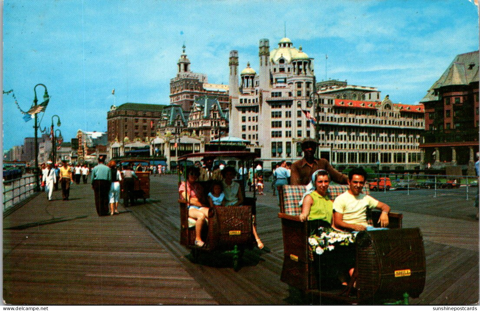 New Jersey Atlantic City Rolling Chairs On The Boardwalk - Atlantic City