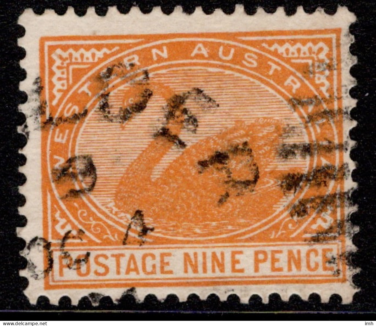 1902 Nine Pence Yellow-orange (#2) SG122 Cat £26.00 - Used Stamps