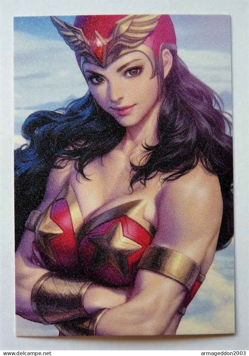 CARTE SEXY GIRL WAIFU BEAUTY MANGA MINT PAILLETTE Wonder Woman - Marvel