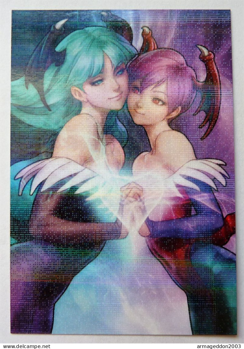 CARTE SEXY GIRL WAIFU BEAUTY MANGA MINT Holo Darkstalkers 3: Morrigan & Lilith - Marvel