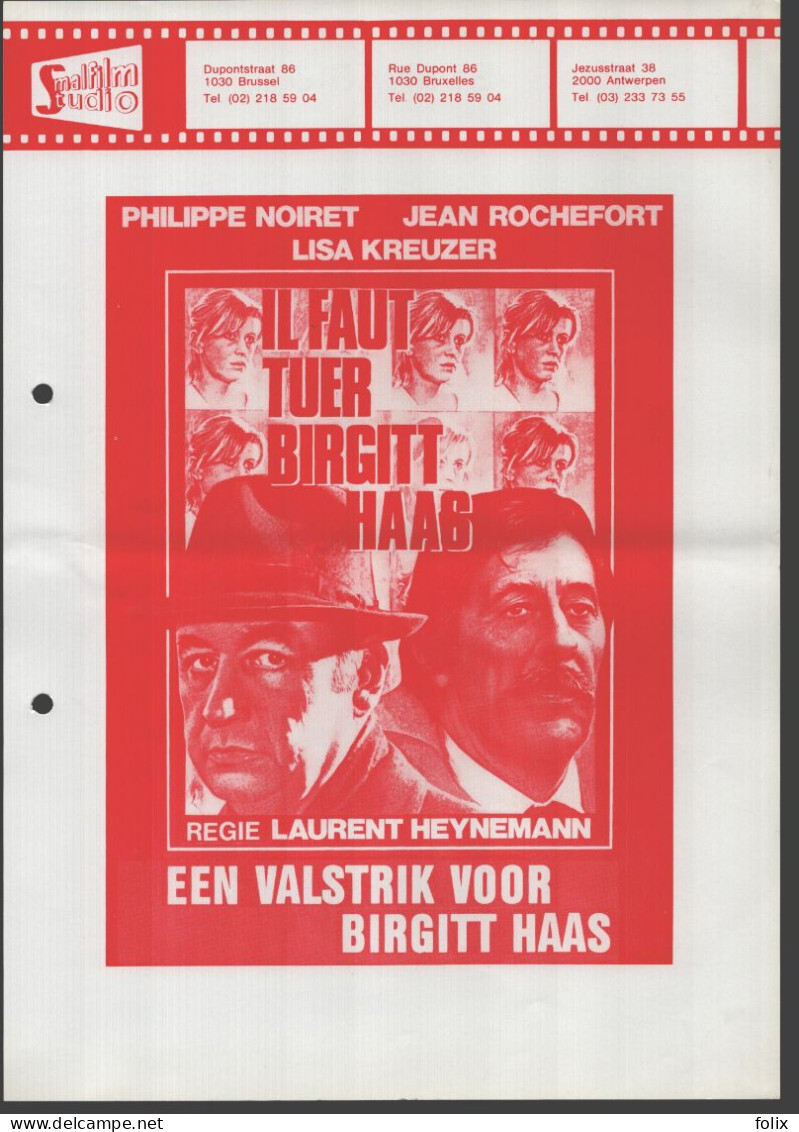 Il Faut Tuer Birgitt Haag - A4 Smalfilm Studio Promotional Poster / Affiche With Synopsis - Affiches & Posters