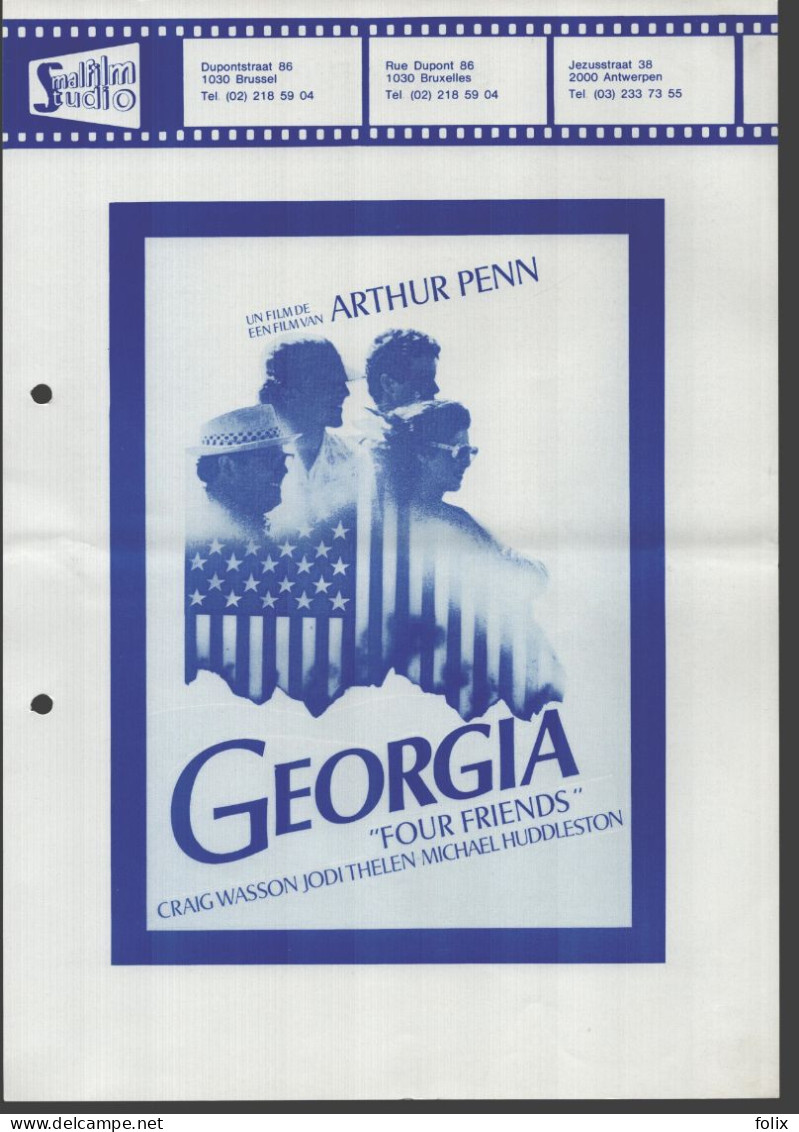 Georgia - Arthur Penn - A4 Smalfilm Studio Promotional Poster / Affiche With Synopsis - Affiches & Posters