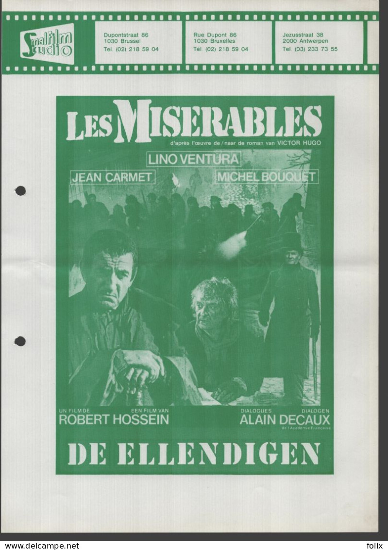 Les Misérables - A4 Smalfilm Studio Promotional Poster / Affiche With Synopsis - Affiches & Posters