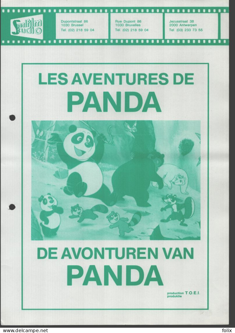 Les Aventures De Panda - A4 Smalfilm Studio Promotional Poster / Affiche With Synopsis - Affiches & Posters