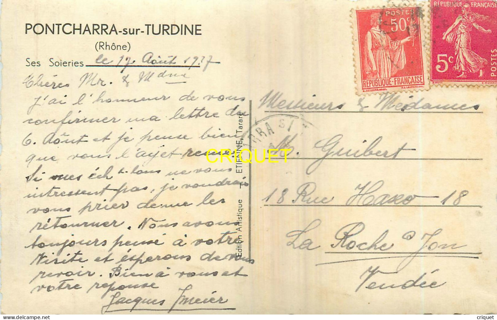 69 Pontcharra Sur Turdine, Une Rue, Commerces, Boulanger Devant Sa Boutique, Pompe Essence ... - Pontcharra-sur-Turdine