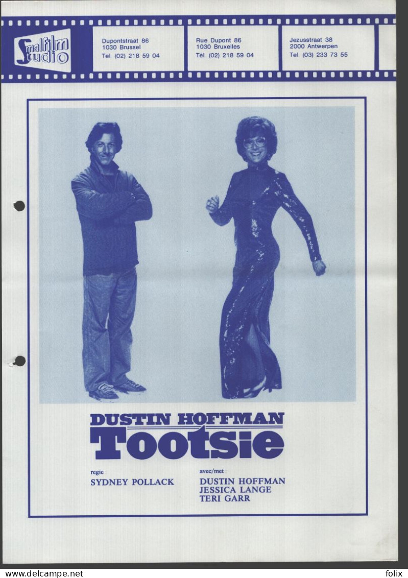 Totsie - Dustin Hoffman - A4 Smalfilm Studio Promotional Poster / Affiche With Synopsis - Affiches & Posters