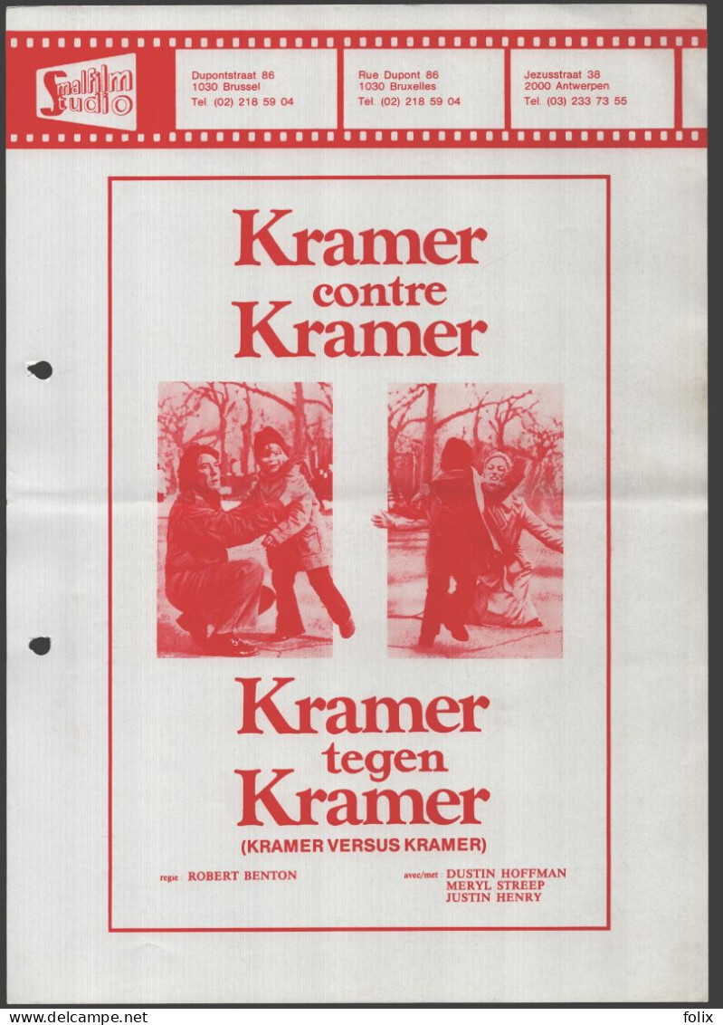 Kramer Versus Kramer - A4 Smalfilm Studio Promotional Poster / Affiche With Synopsis - Affiches & Posters