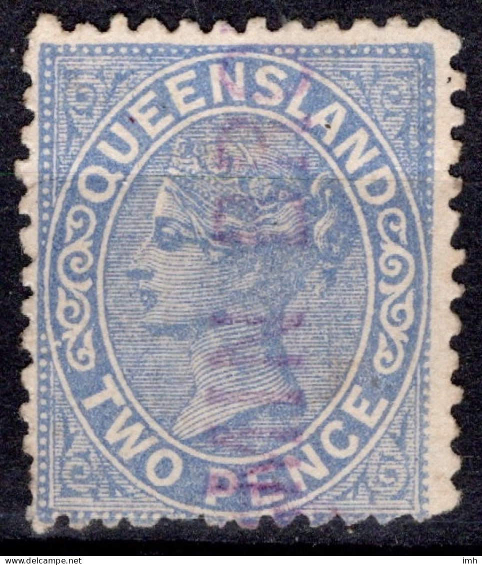 1882-91 Two Pence Blue Fiscal Cancel SG 168 - Gebruikt