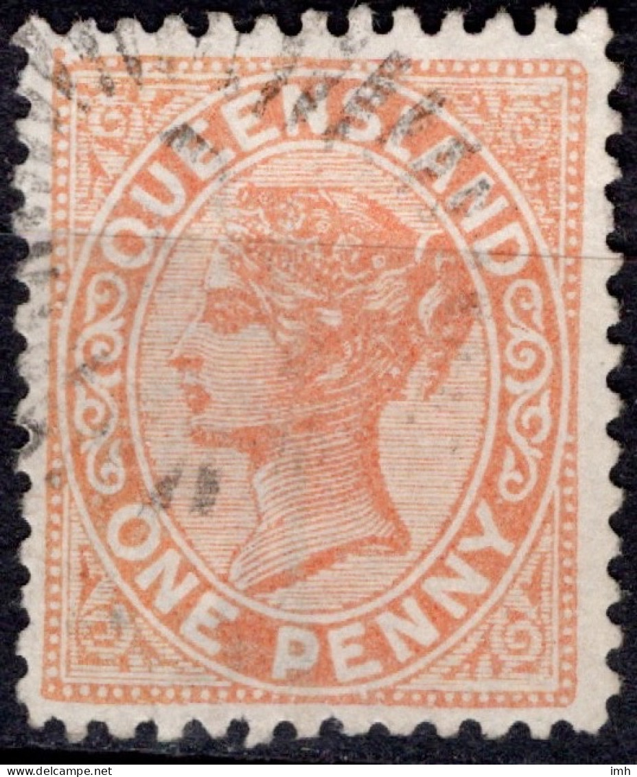 1887-91 One Penny Vermillion-red SG 179 (W6 Perf12)  Cat. £1.00 - Gebruikt