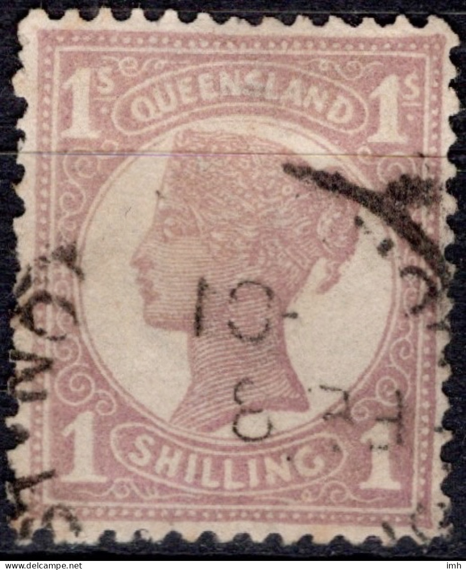 1897-1908 One Shilling 1/- Pale Mauve SG 251 Cat. £3.75 - Gebruikt