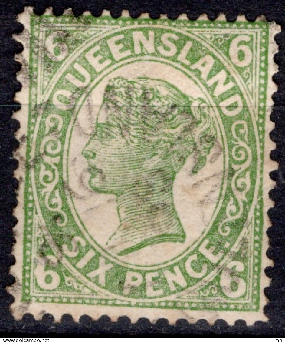 1907 Six Pence Yellow-green (Wmk 33 Crown Over A) SG296 Cat. £4.25 - Used Stamps