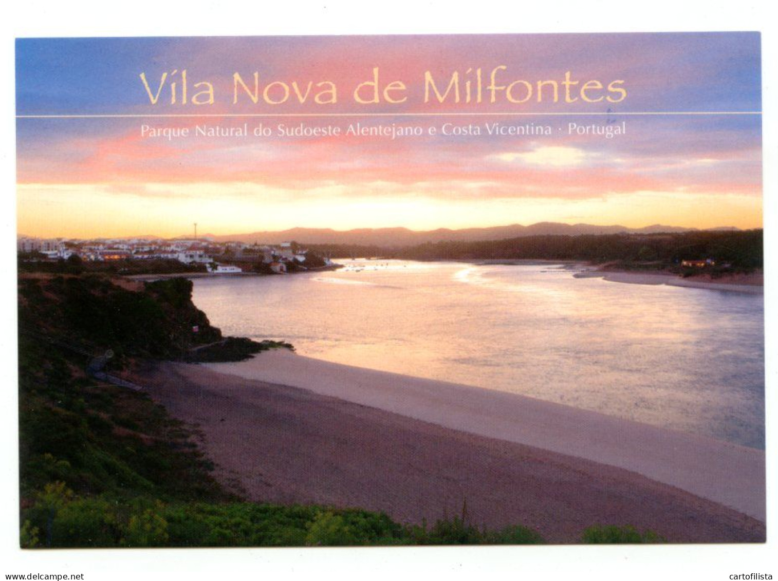 VILA NOVA DE MILFONTES, Odemira, Beja - Rio Mira E Aspeto Da Vila   (2 Scans) - Beja