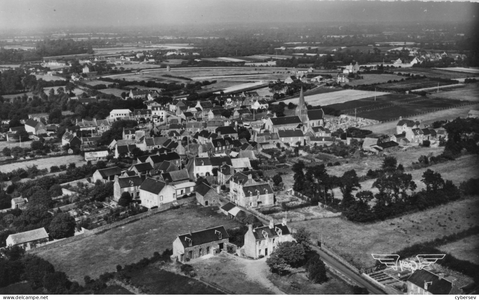 BLAINVILLE-sur-MER - Vue Générale - La France Vue Du Ciel - CPSM Petit Format - Blainville Sur Mer