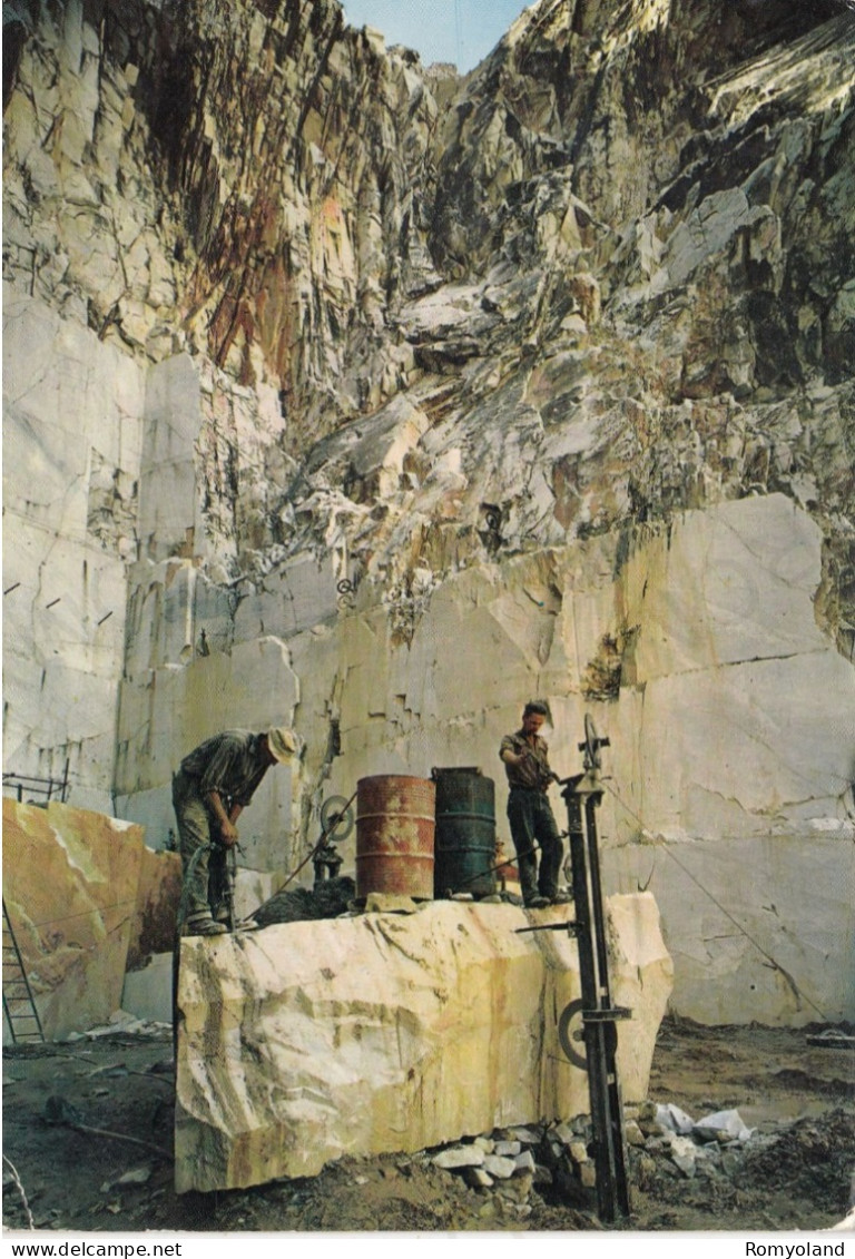 CARTOLINA  CARRARA,TOSCANA-CAVE DI MARMO-STORIA,MEMORIA,CULTURA,RELIGIONE,IMPERO ROMANO,BELLA ITALIA,VIAGGIATA - Carrara