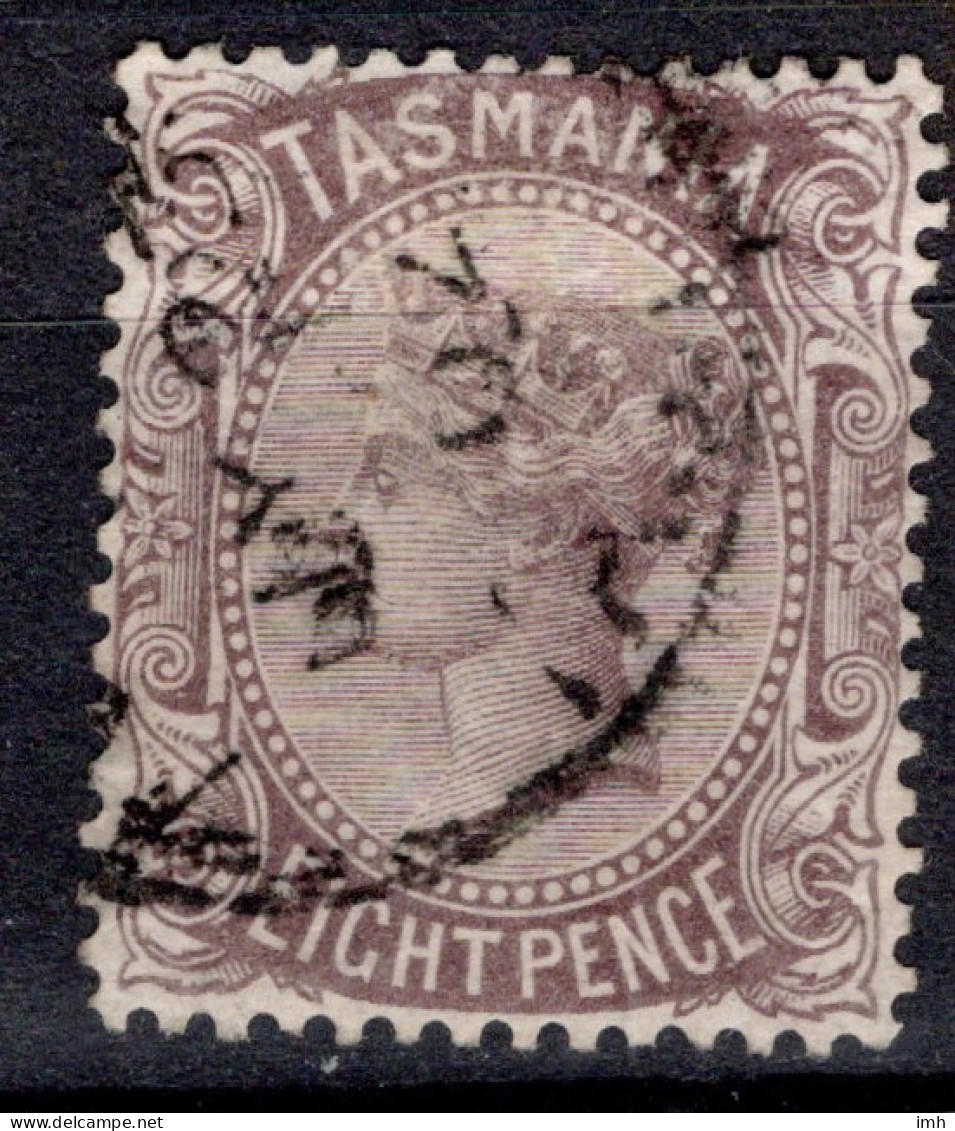 1878 Eight Pence Dull Purple-brown (Perf 10 W 4)  SG 158 Cat. £9.00 - Oblitérés