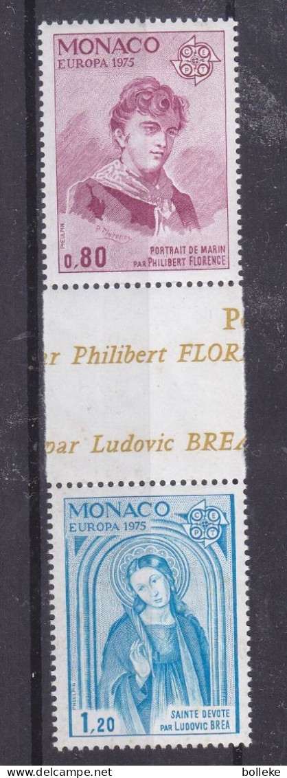 Europa 75 - Monaco - Yvert 1003 / 4 ** - Avec Interpanneau - - 1975