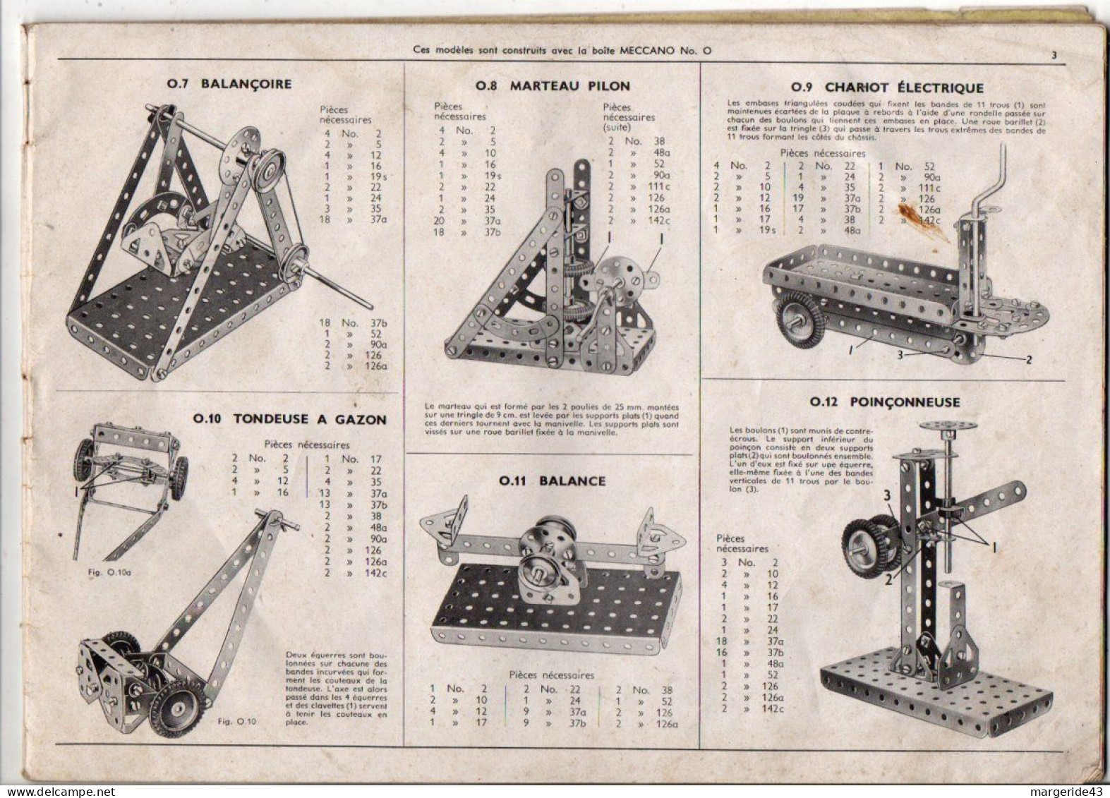 MECCANO CATALOGUE ET MANUEL D'INSTRUCTION N°2 - Frankreich