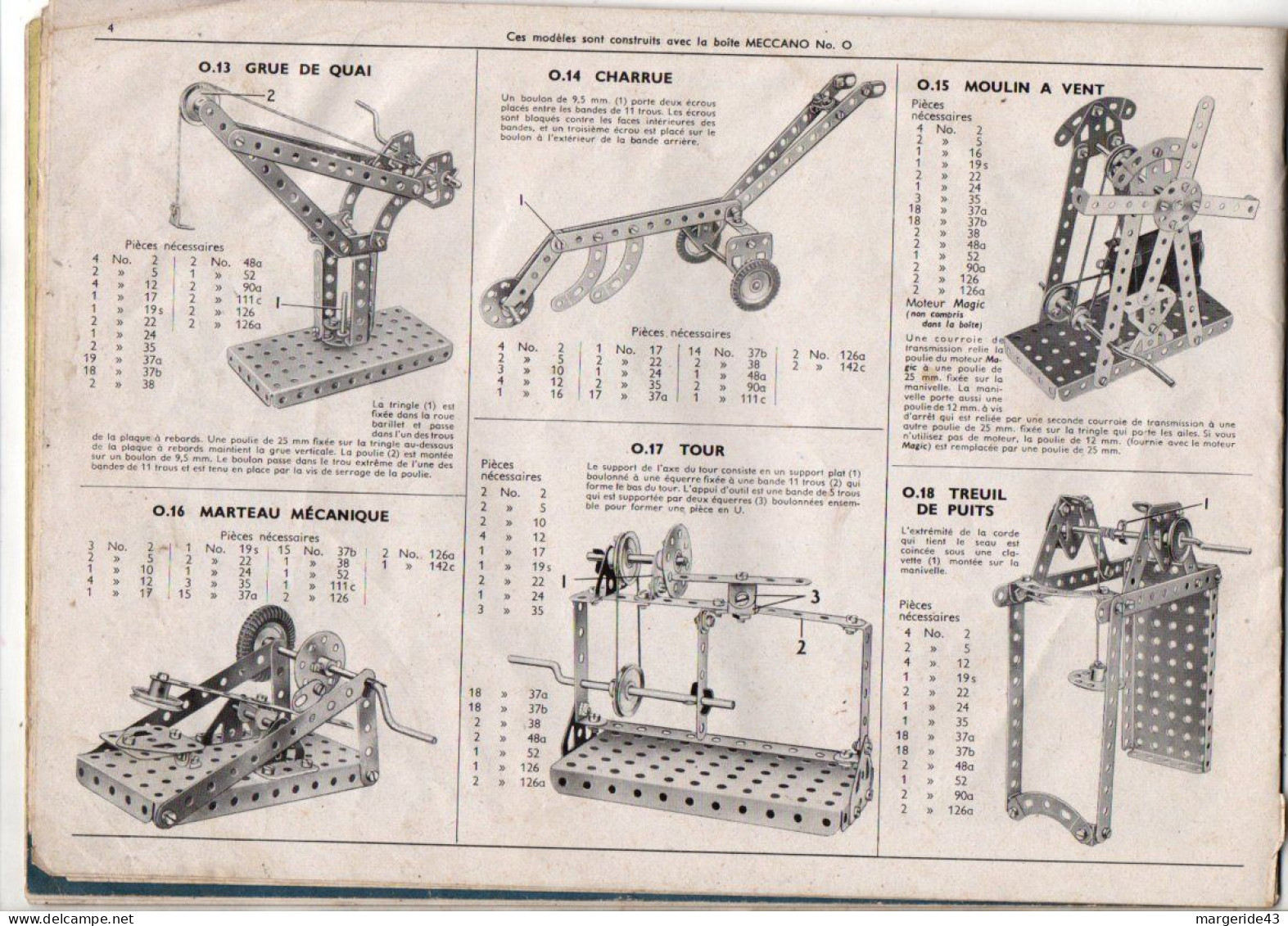 MECCANO CATALOGUE ET MANUEL D'INSTRUCTION N°2