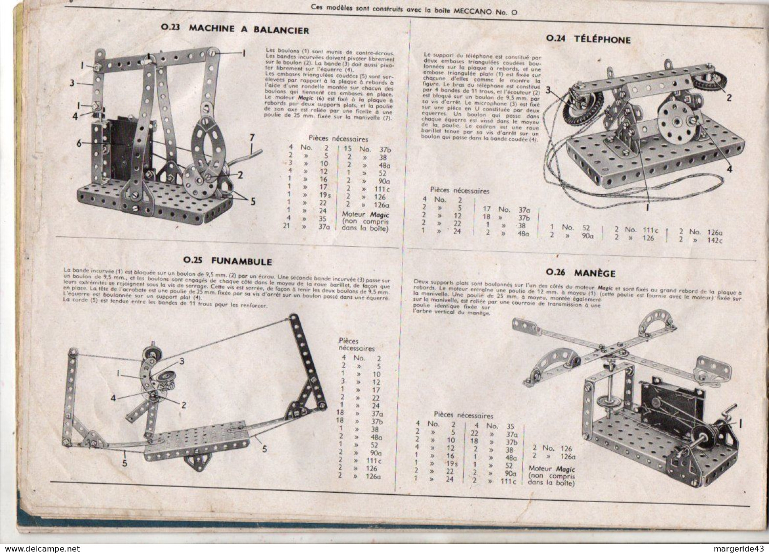 MECCANO CATALOGUE ET MANUEL D'INSTRUCTION N°2