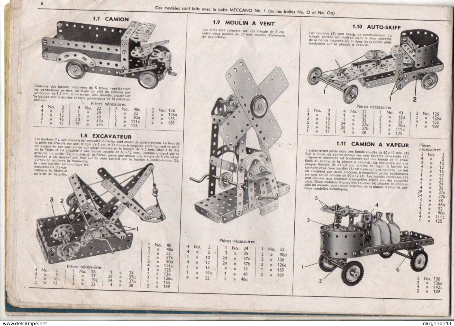 MECCANO CATALOGUE ET MANUEL D'INSTRUCTION N°2