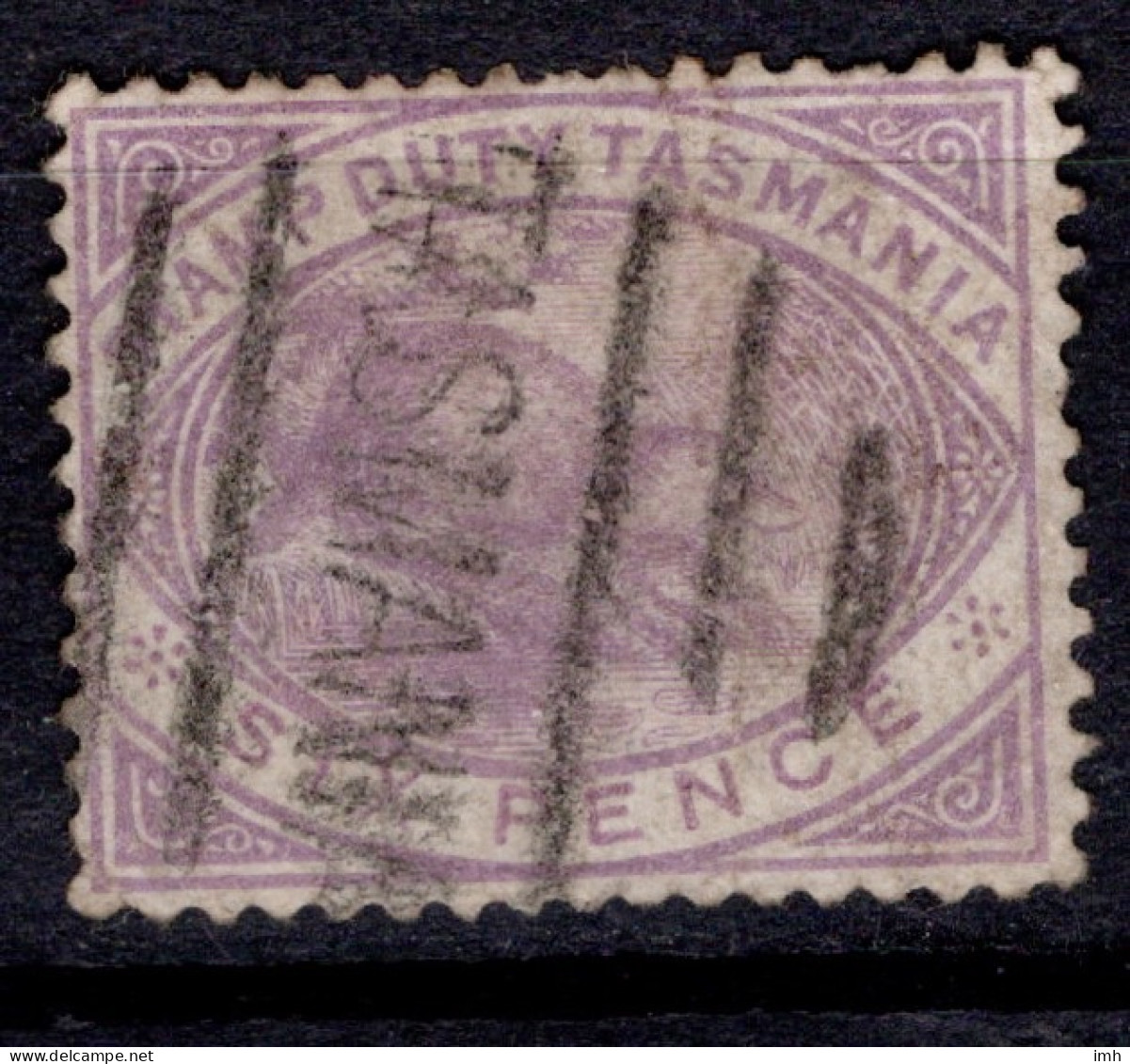 1880 Sixpence Mauve. Platypus. Postal Fiscal. Postal Cancellation. SG F28 Cat. £2.50 - Gebruikt