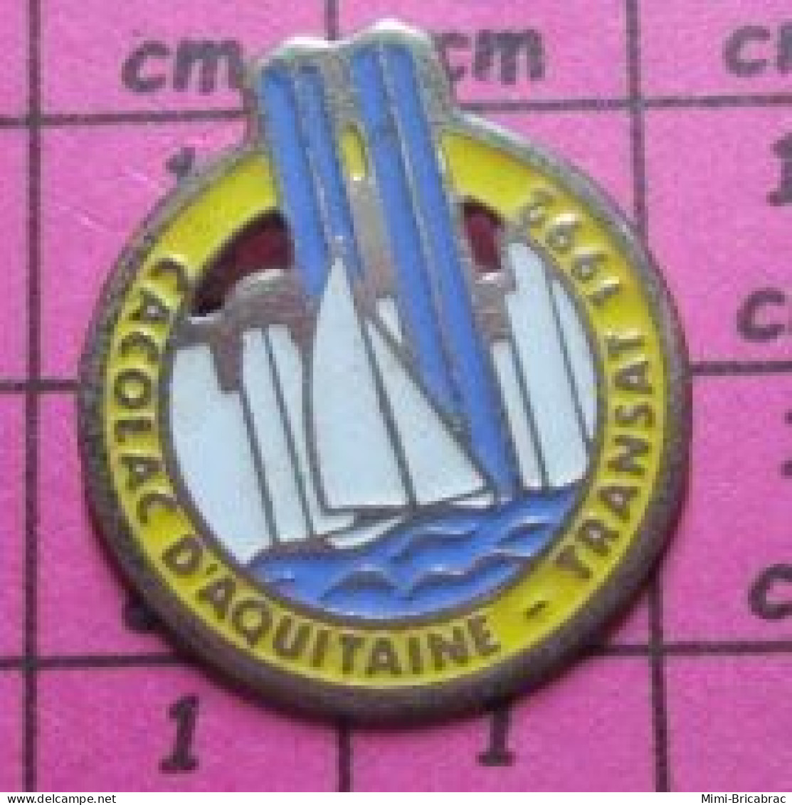 211c  Pin's Pins / Beau Et Rare / SPORTS / VOILE VOILIER CACOLAC D'AQUITAINE TRANSAT 92 TWIN TOWERS WORLD TRADE - Sailing, Yachting