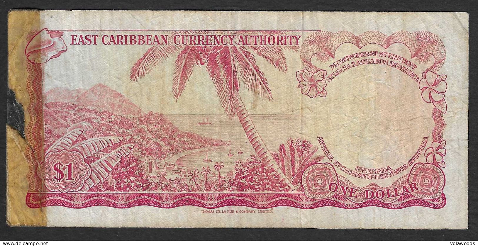 Caraibi Orientali - Banconota Circolata Da 1 Dollaro P-13d.1 - 1965 #19 - Caribes Orientales