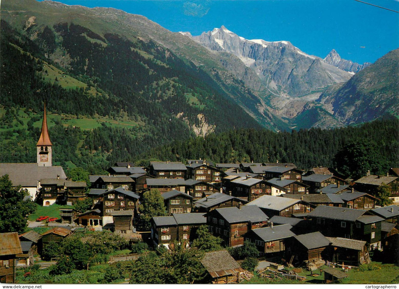 Switzerland Ernen Wallis Wannenhorn Finsteraarhorn Vue Generale - Horn