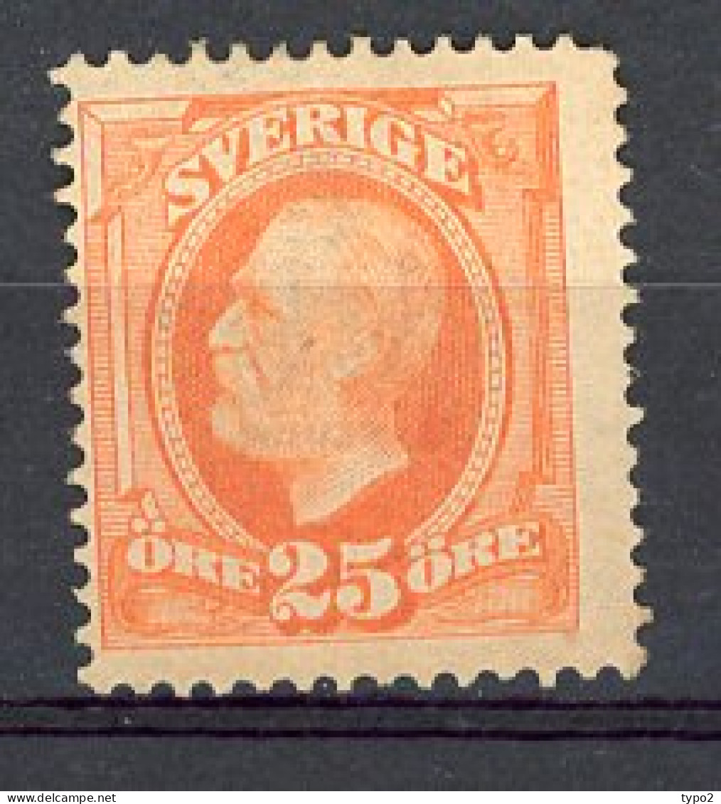 SUE Yv. N° 46  (*)  25 ö Orange  Oscar II  Cote 30 Euro BE  2 Scans - Unused Stamps