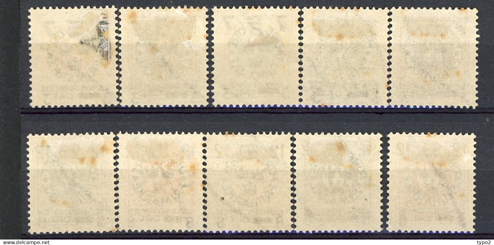 SUE Yv. N° 112 à 121 COMPLET  *  Surchargé Landstorm Cote 50 Euro BE R  2 Scans - Unused Stamps