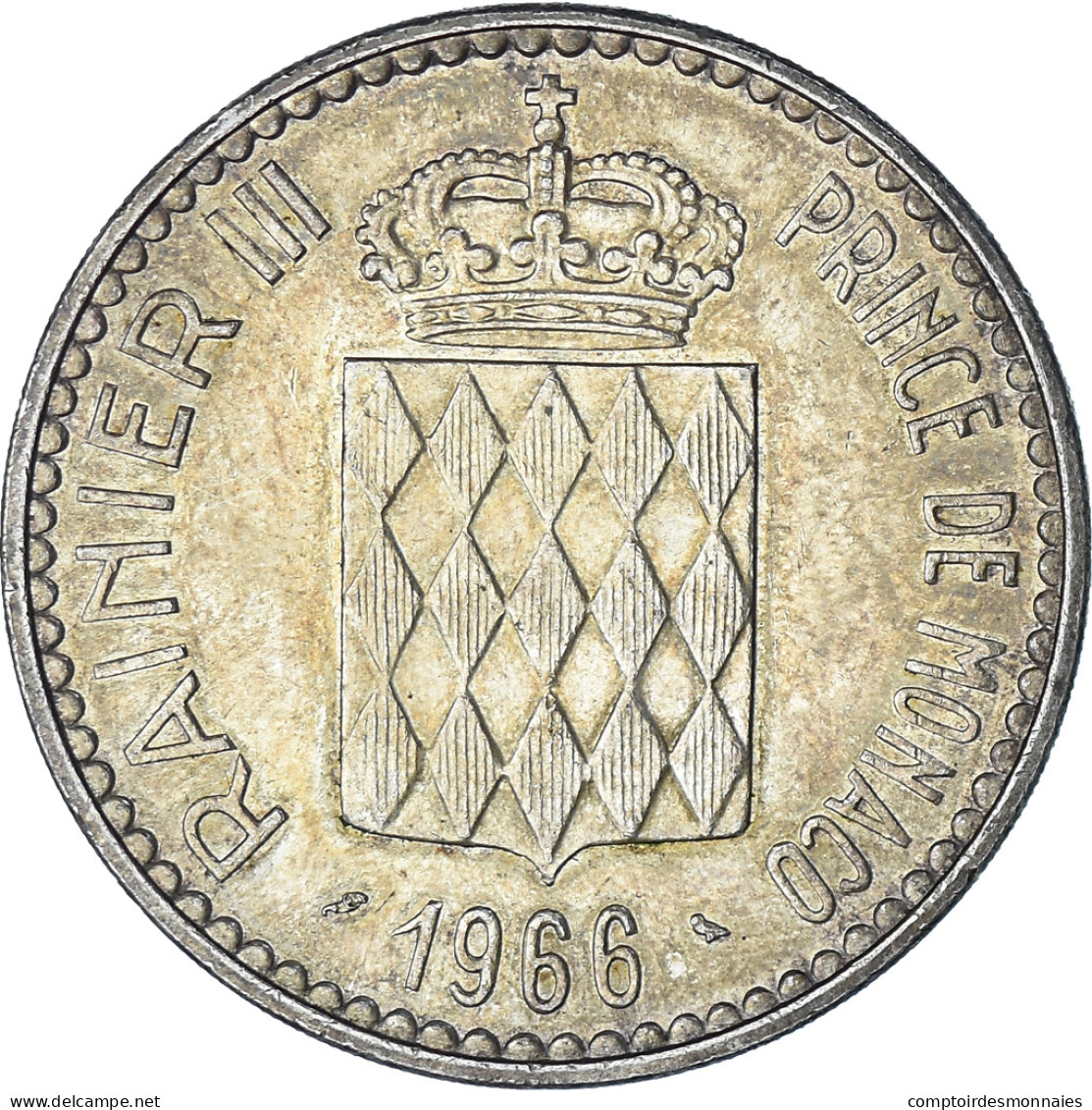 Monnaie, Monaco, Rainier III, 10 Francs, 1966, Monnaie De Paris, SPL, Argent - 1960-2001 Nouveaux Francs