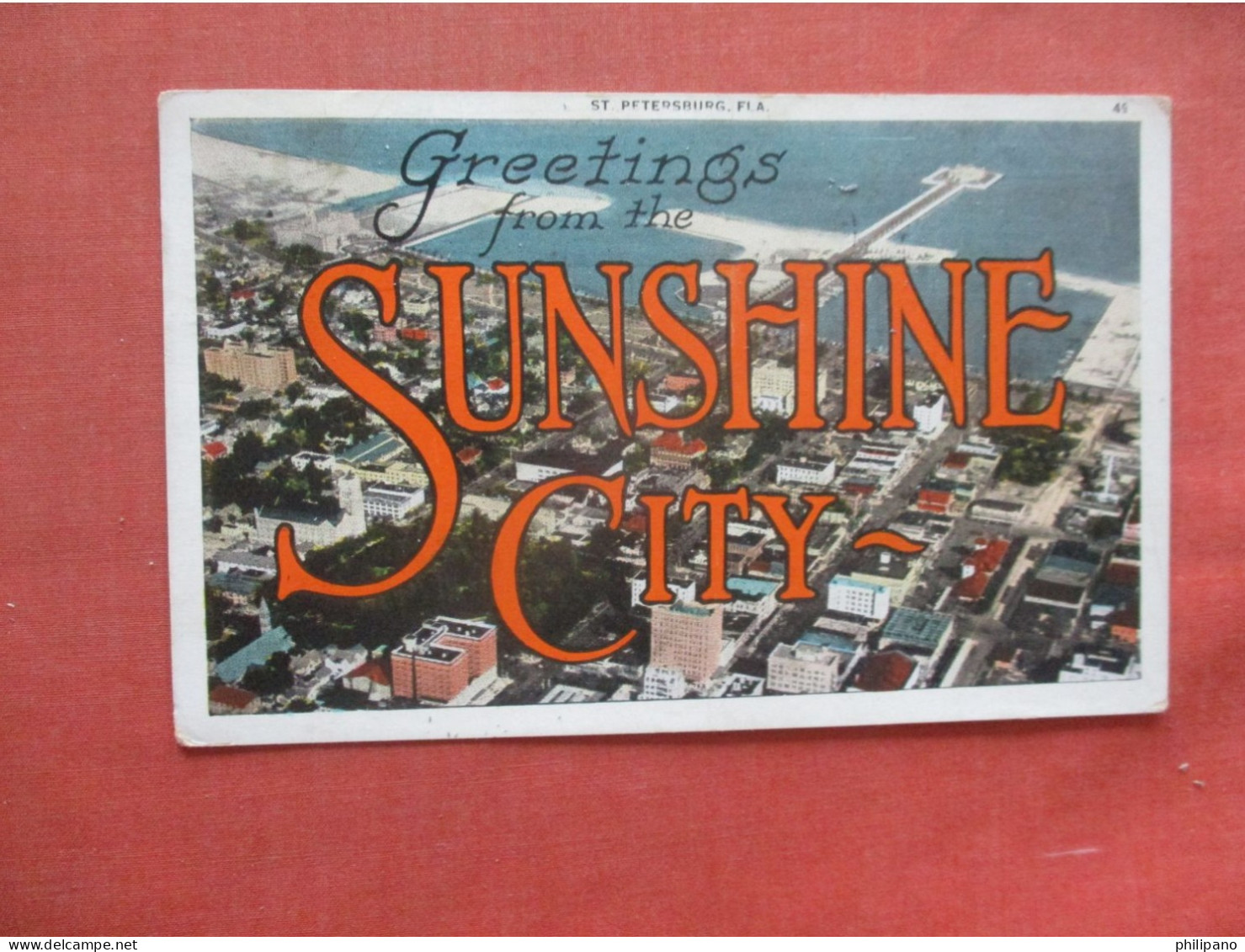 Greetings From Sunshine City.  St Petersburg Florida.   Ref 6166 - - St Petersburg