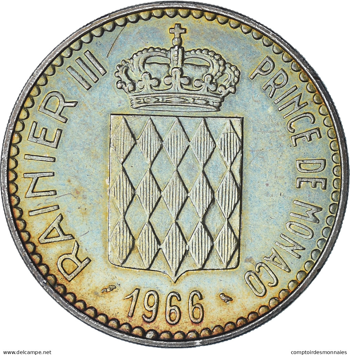 Monnaie, Monaco, Rainier III, 10 Francs, 1966, Monnaie De Paris, SPL, Argent - 1960-2001 Nouveaux Francs