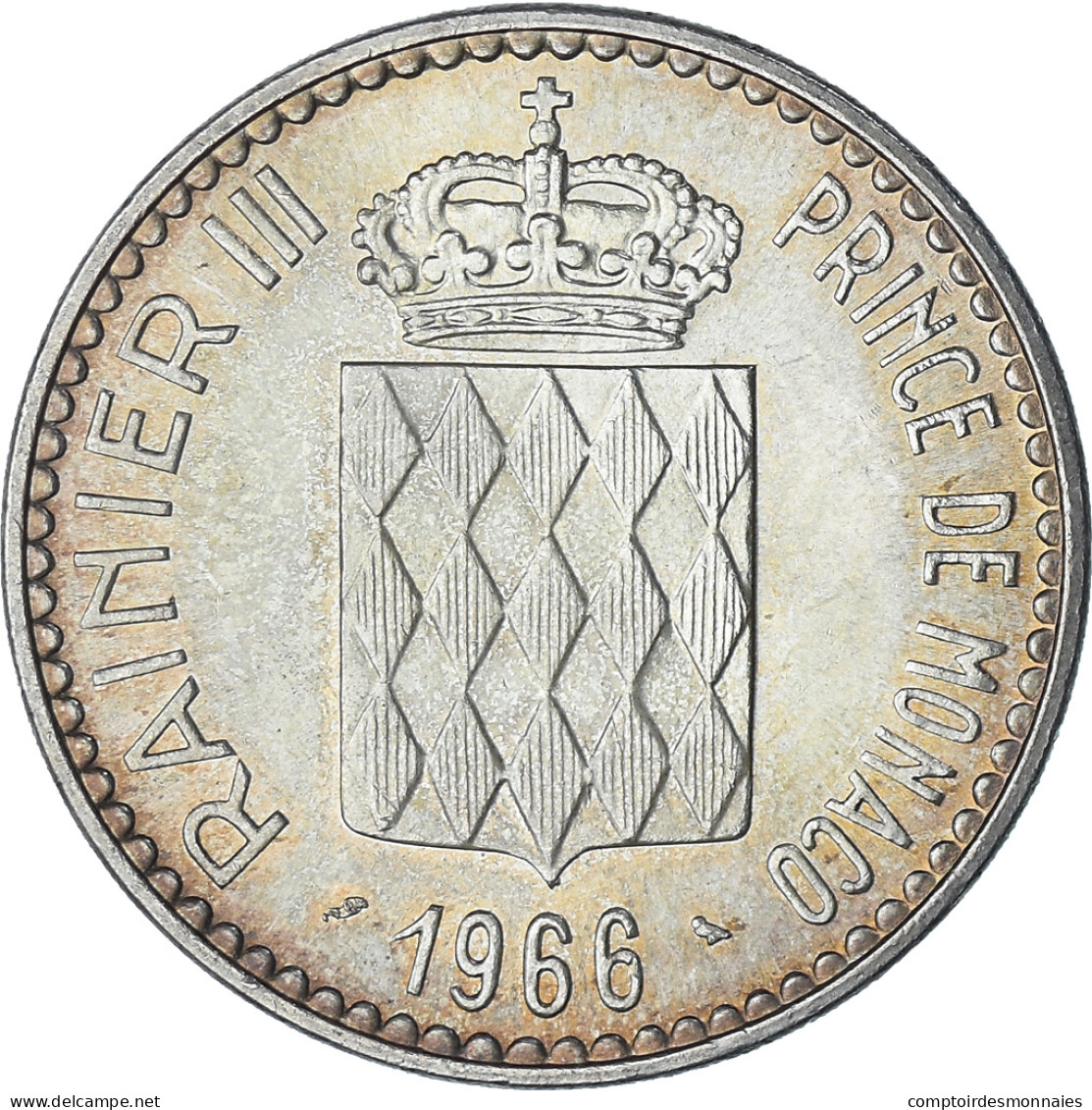 Monnaie, Monaco, Rainier III, 10 Francs, 1966, Monnaie De Paris, SPL, Argent - 1960-2001 Nouveaux Francs