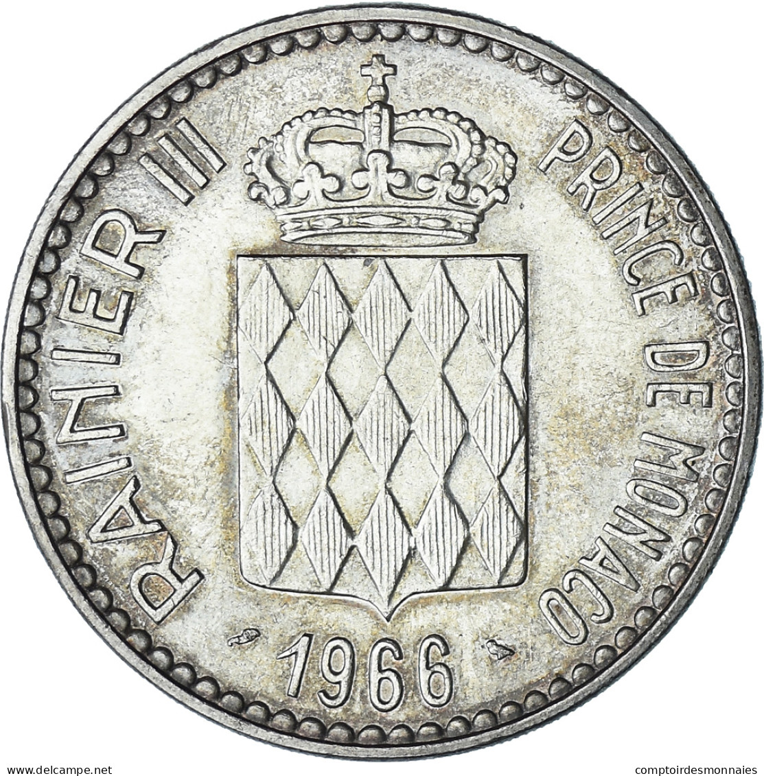 Monnaie, Monaco, Rainier III, 10 Francs, 1966, Monnaie De Paris, SUP+, Argent - 1960-2001 Nouveaux Francs