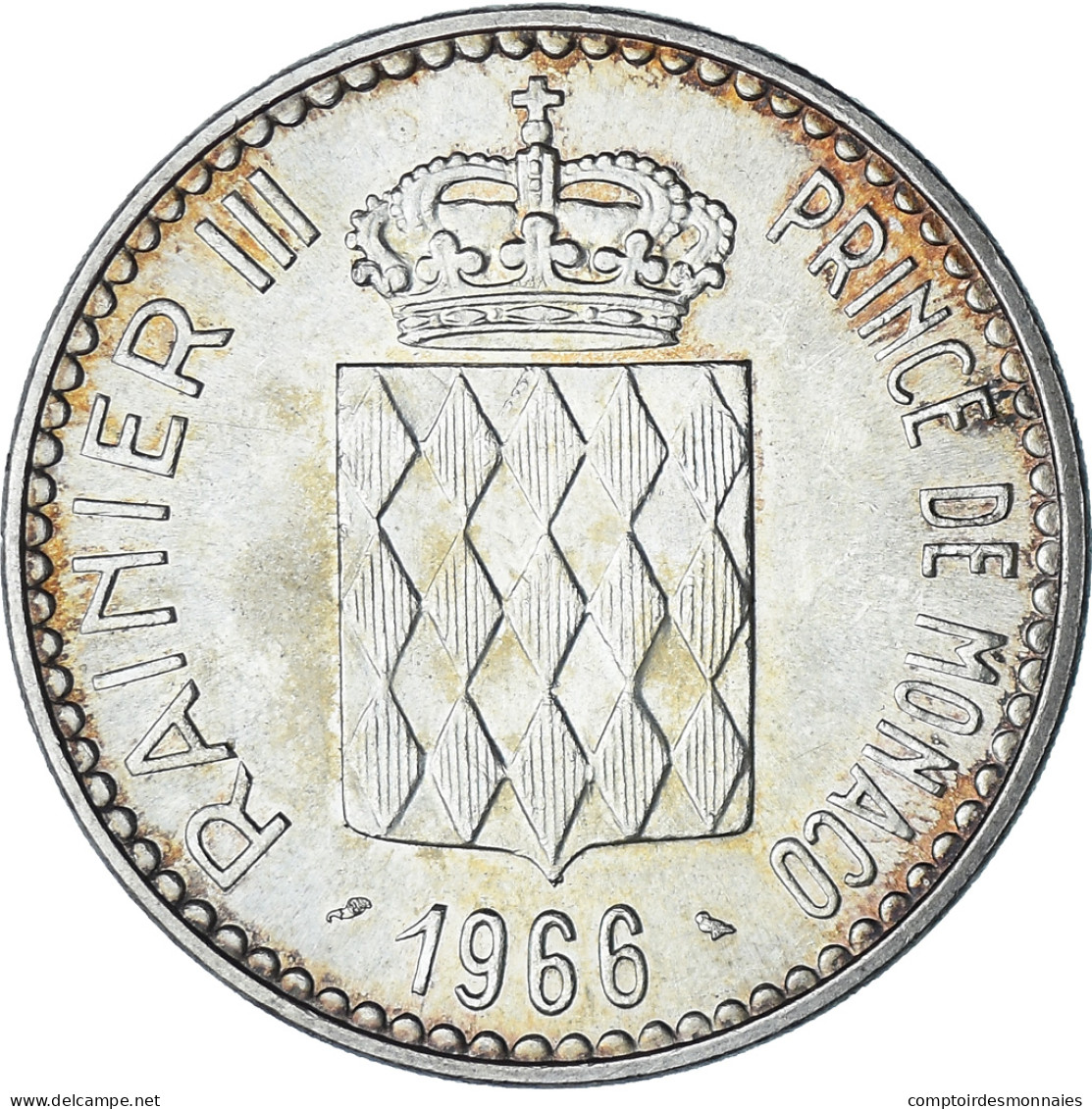 Monnaie, Monaco, Rainier III, 10 Francs, 1966, Monnaie De Paris, SUP+, Argent - 1960-2001 Nouveaux Francs