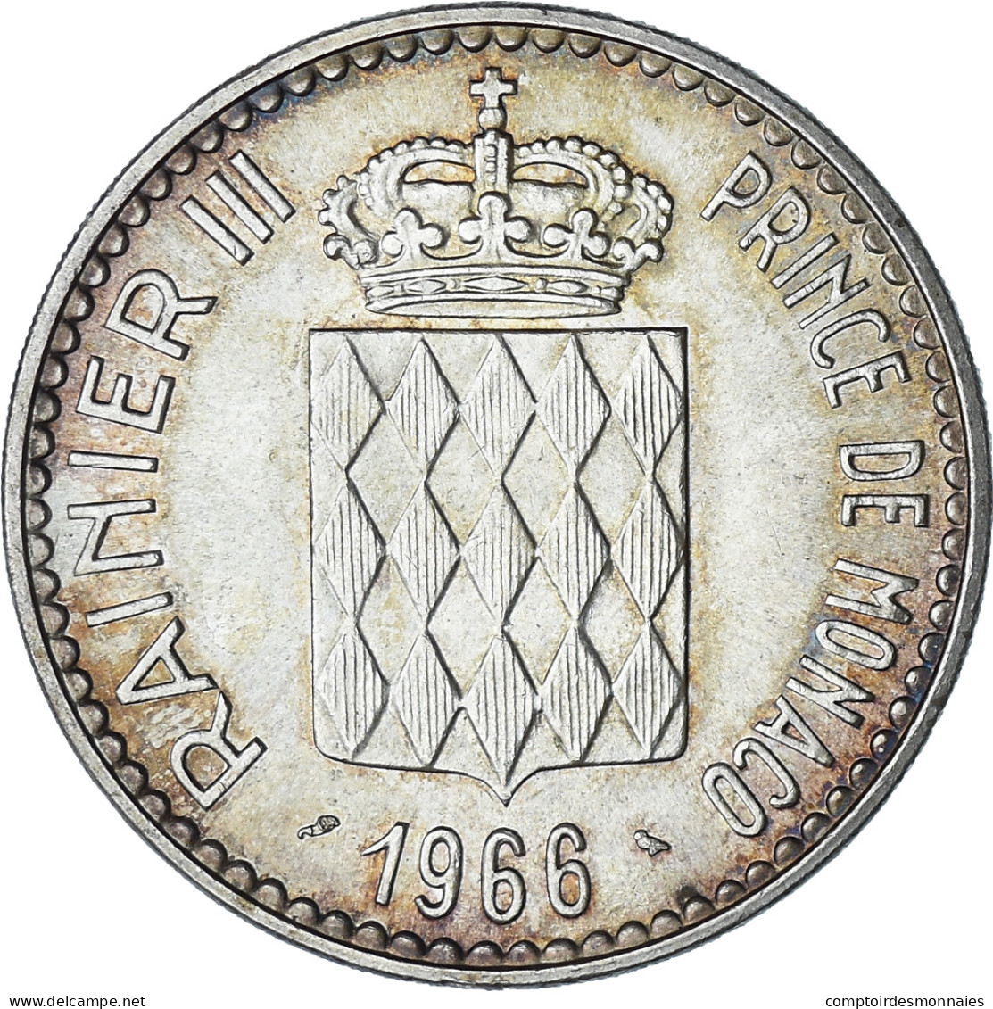 Monnaie, Monaco, Rainier III, 10 Francs, 1966, Monnaie De Paris, SUP+, Argent - 1960-2001 Nouveaux Francs