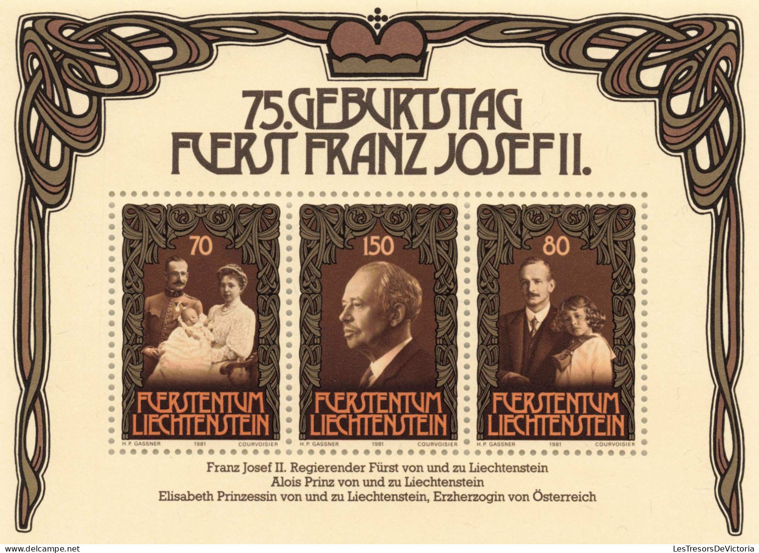 Liechtenstein - Bloc MNH ** - 1981 - 75 Geburtstag Flerst Franz Joseph II - Ongebruikt