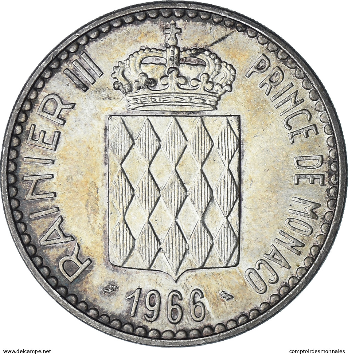 Monnaie, Monaco, Rainier III, 10 Francs, 1966, Monnaie De Paris, SUP+, Argent - 1960-2001 Nouveaux Francs