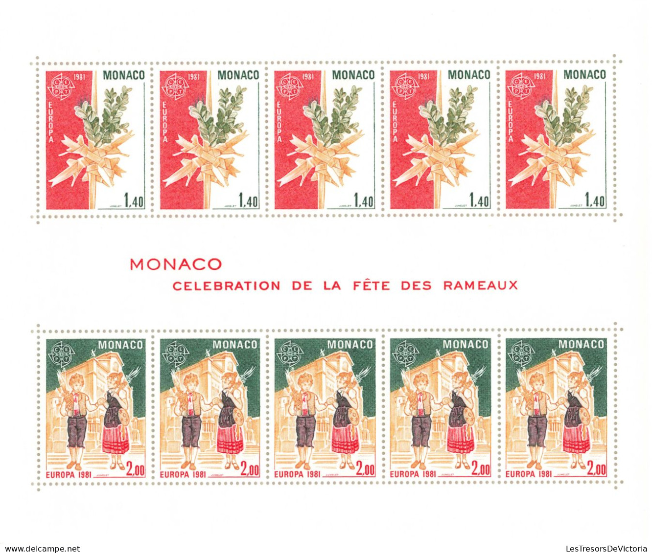 Monaco - Blocs MNH * - 1981 - Célébration De La Fête Des Rameaux - Blocs