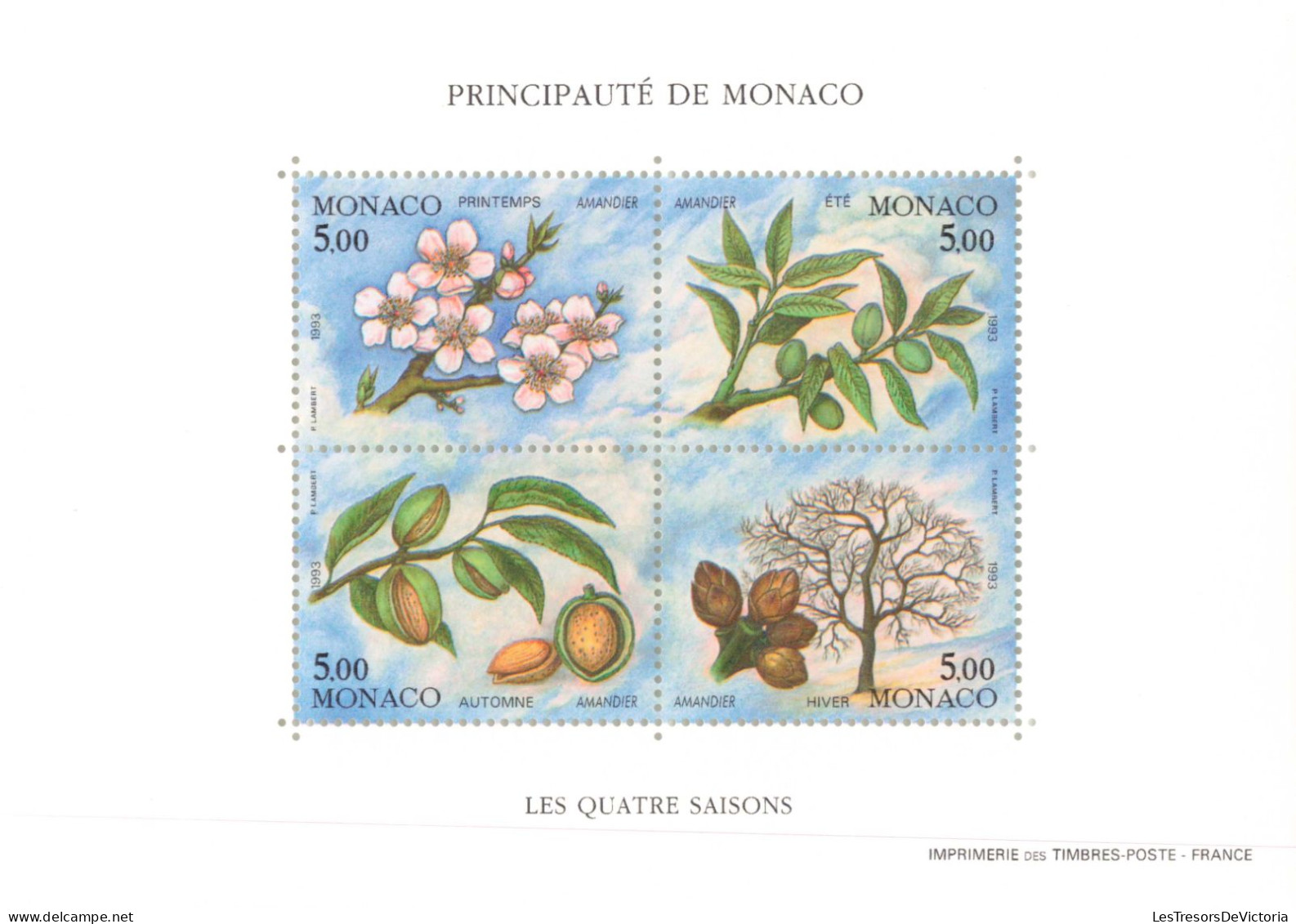 Monaco - Blocs MNH * - 1996 - Principauté De Monaco - Les Quatres Saisons De La Ronce - Blocks & Kleinbögen