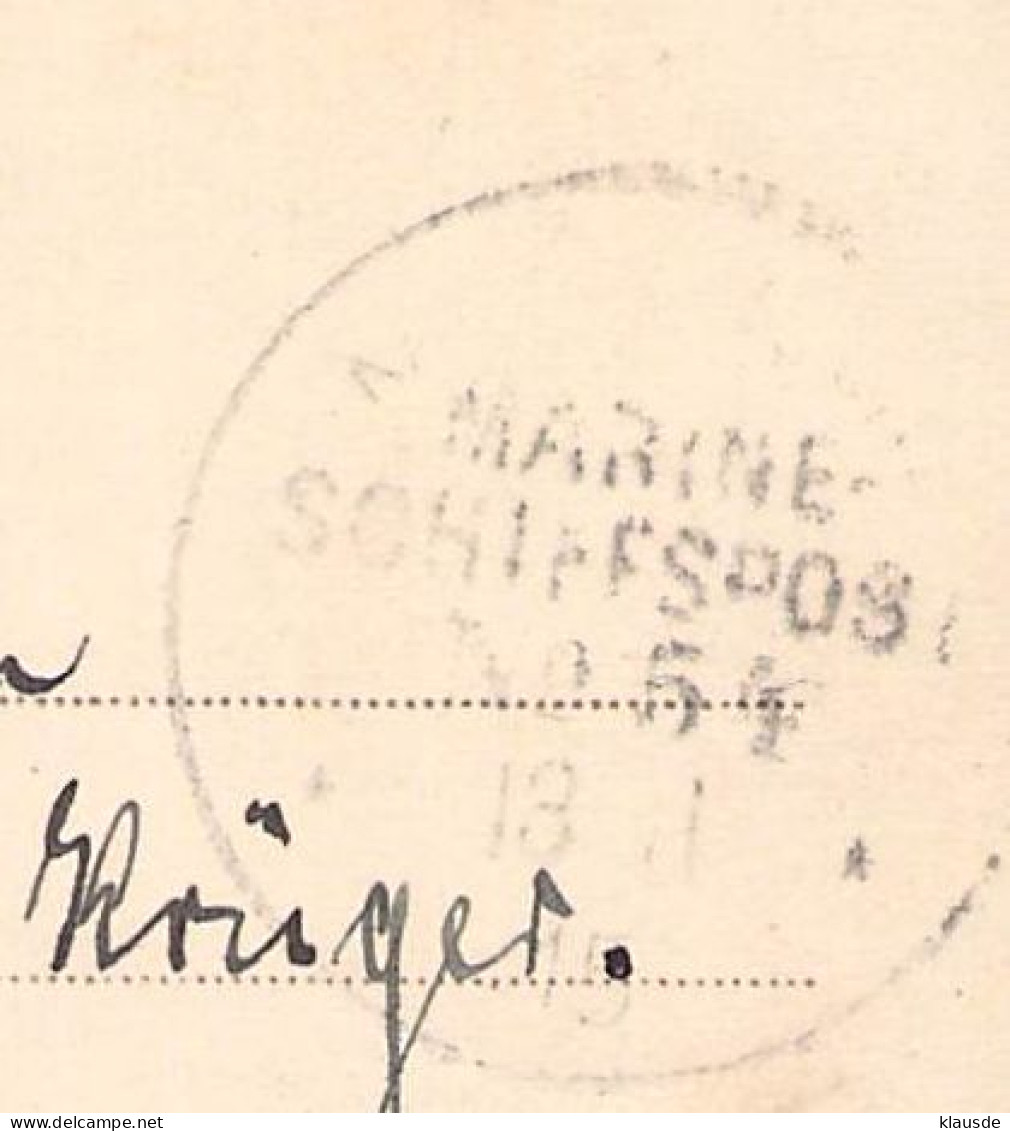 Brunsbüttelkoog - Minendivision A.d.Kaimauer Marine Schiffspost 1915 - Brunsbuettel