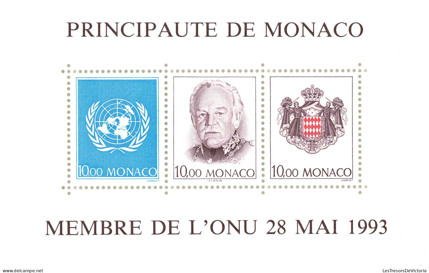 Monaco - Blocs MNH * - 1993 - Principauté De Monaco - Membre De L'ONU - 28 Mai 1993 - Blokken