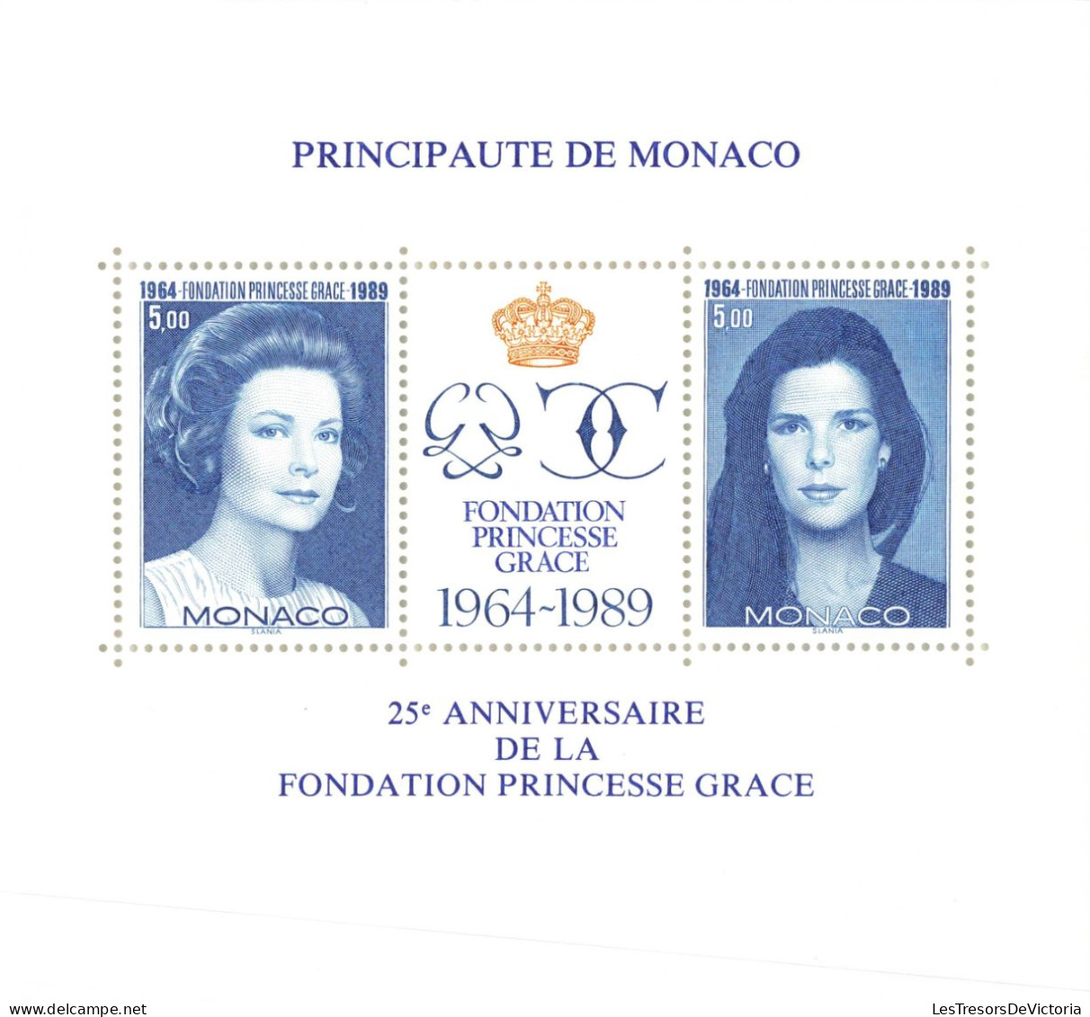 Monaco - Blocs MNH * - 1964-1989 - 25 E Anniversaire De La Fondation Princesse Grace - Blocks & Kleinbögen