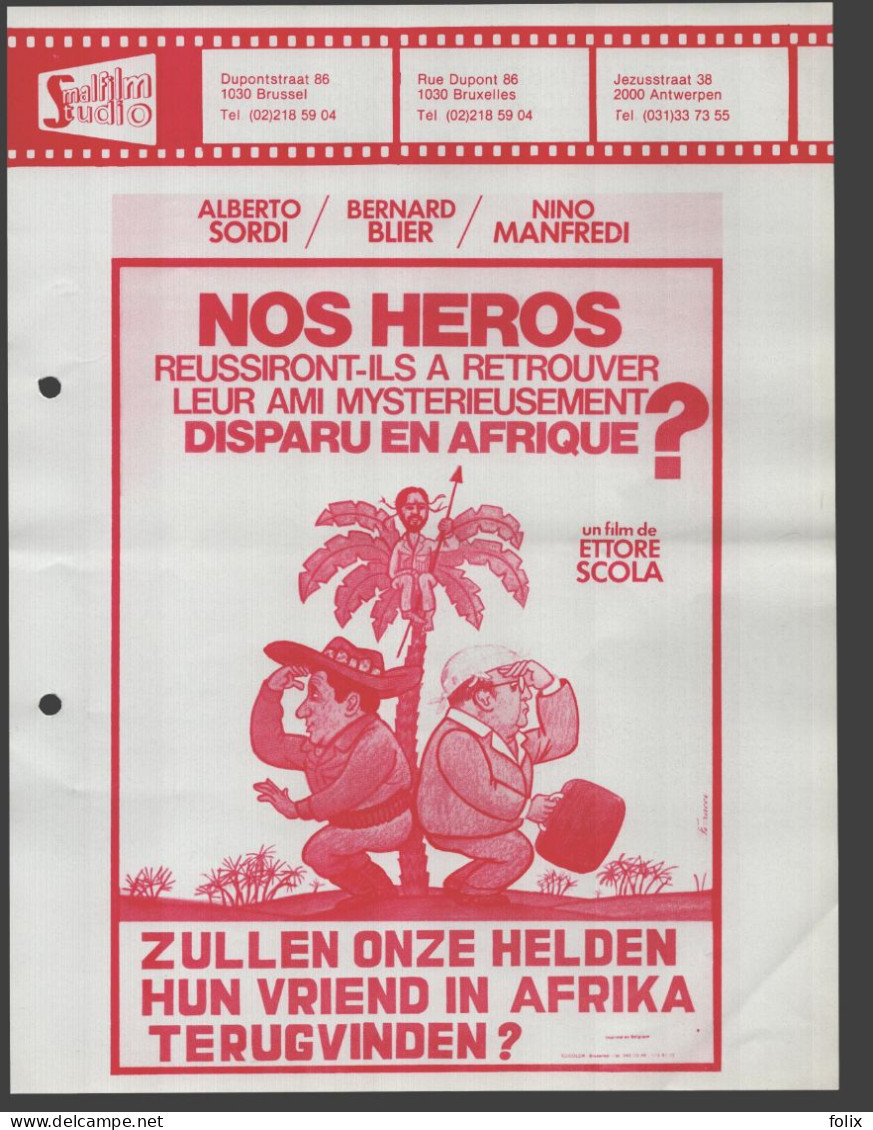 Nos Heros Réeussiront)ils à Retrouver... - Quarto 22 X 28 Cm Smalfilm Studio Promotional Poster / Affiche With Synopsis - Affiches & Posters